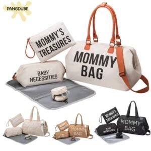 PANGDUBE 5 حقيبة حفاضات الطفل على ظهره للأمهات الأمومة